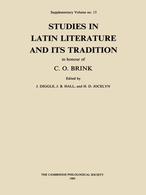 cover image of Studies in Latin Literature and Its Tradition